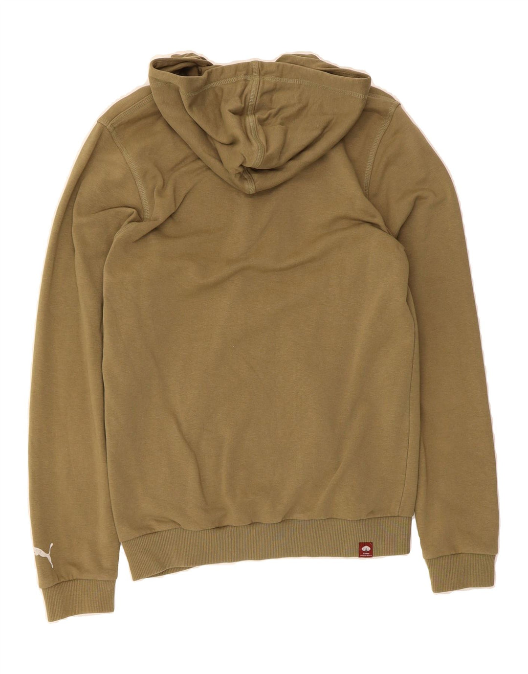 PUMA Boys Graphic Zip Hoodie Sweater 15-16 Years Khaki Cotton Vintage Puma and Second-Hand Puma from Messina Hembry 