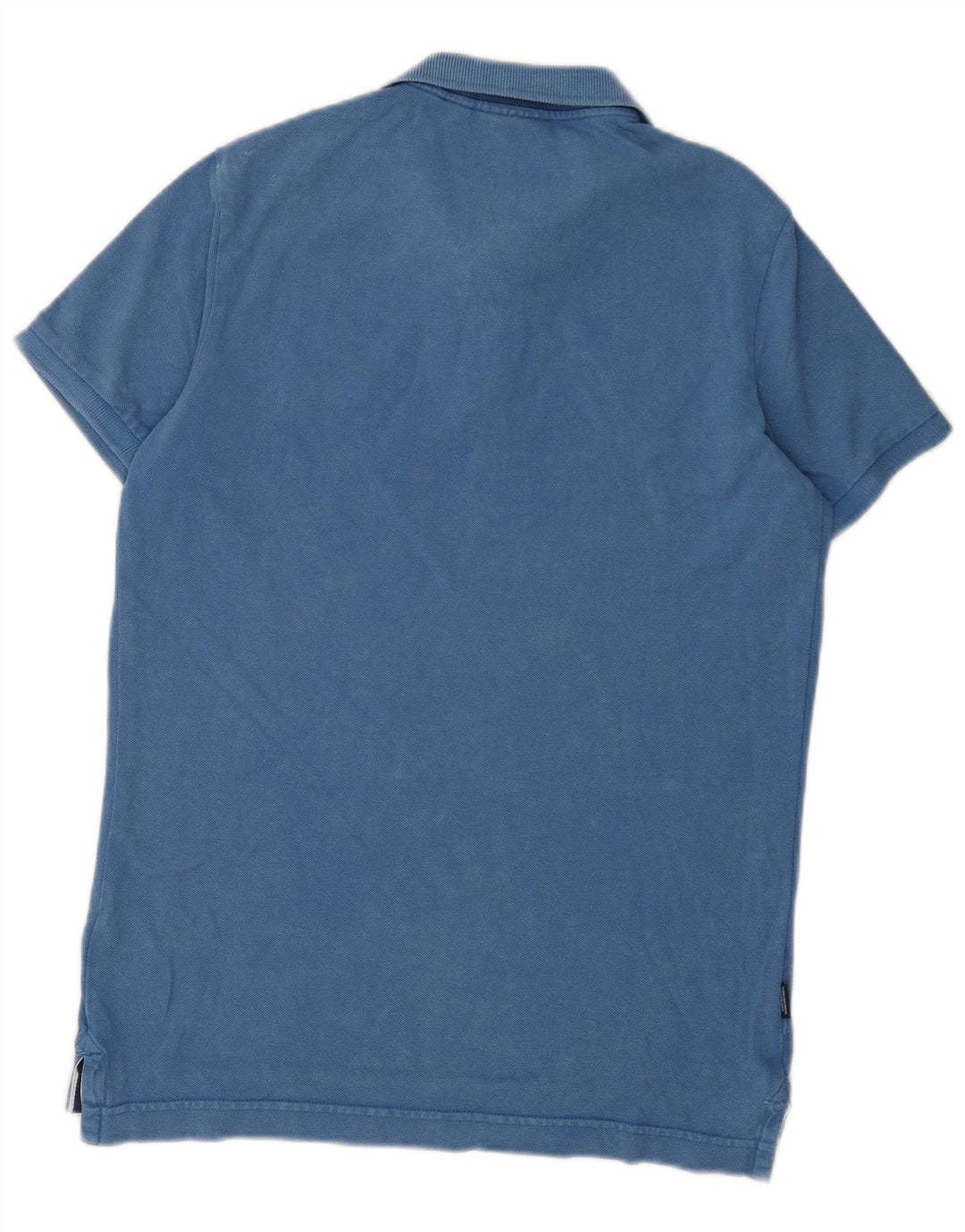 Superdry Mens Polo Shirt Large Blue Cotton