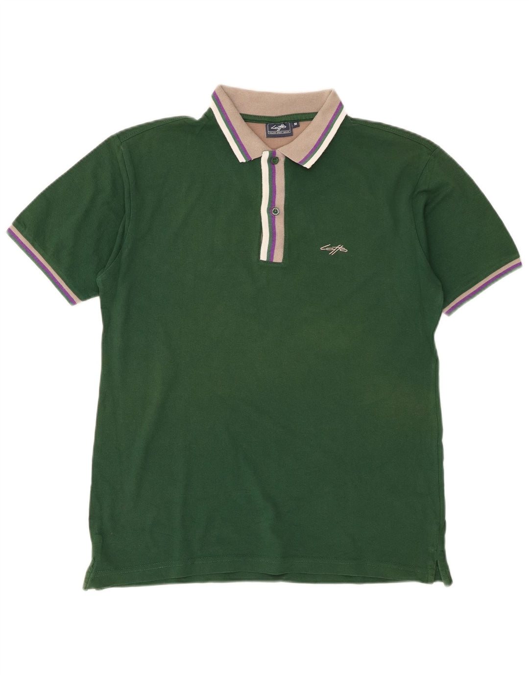 Lotto Mens Polo Shirt Medium Green Cotton