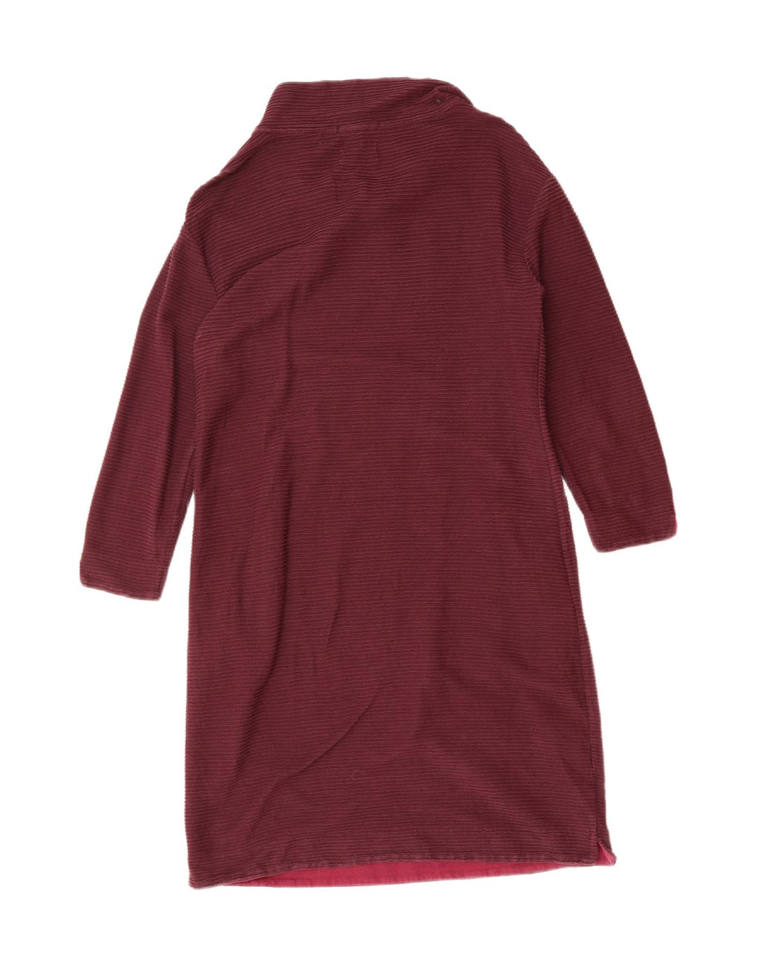 WHITE STUFF Womens Long Sleeve Basic Dress UK 12 Medium Burgundy Cotton Vintage White Stuff and Second-Hand White Stuff from Messina Hembry 