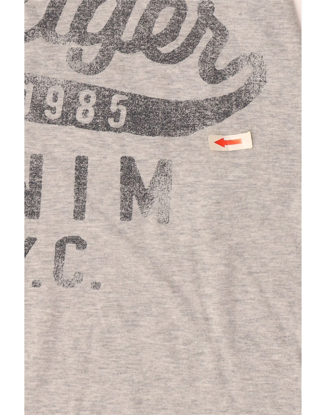 Tommy Hilfiger Mens Graphic T-Shirt Top Large Grey Flecked Cotton