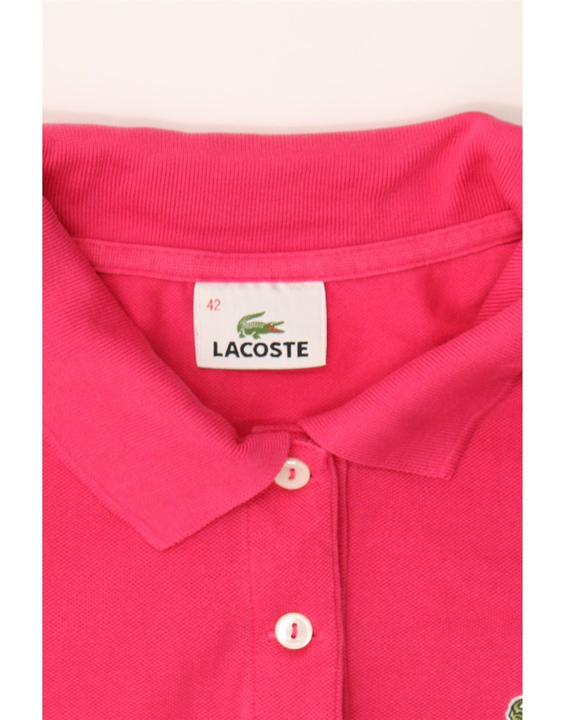 LACOSTE Womens Polo Shirt Size 42 Large Pink Cotton Vintage Lacoste and Second-Hand Lacoste from Messina Hembry 