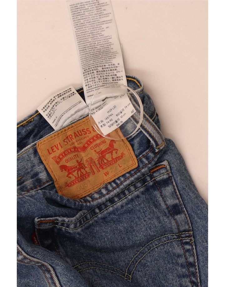 Levi's Mens 505 Straight Jeans W29 L30 Blue Cotton