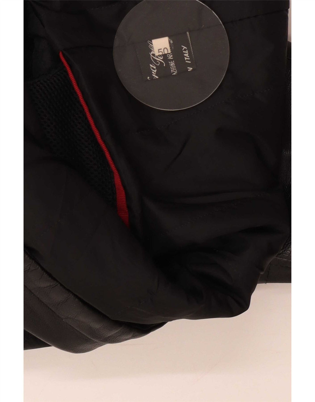 John and Son's Mens Leather Jacket IT 50 Large Black