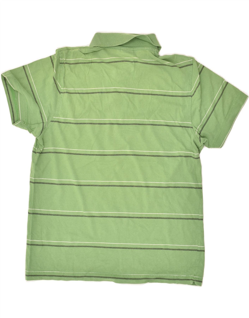 NIKE Mens Polo Shirt Large Green Striped | Vintage Nike | Thrift | Second-Hand Nike | Used Clothing | Messina Hembry 