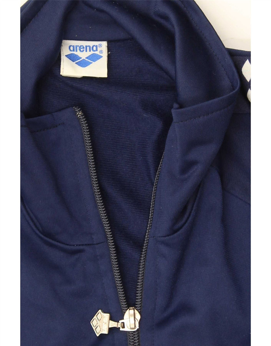 Arena Mens Graphic Tracksuit Top Jacket XL Navy Blue Colourblock Polyester