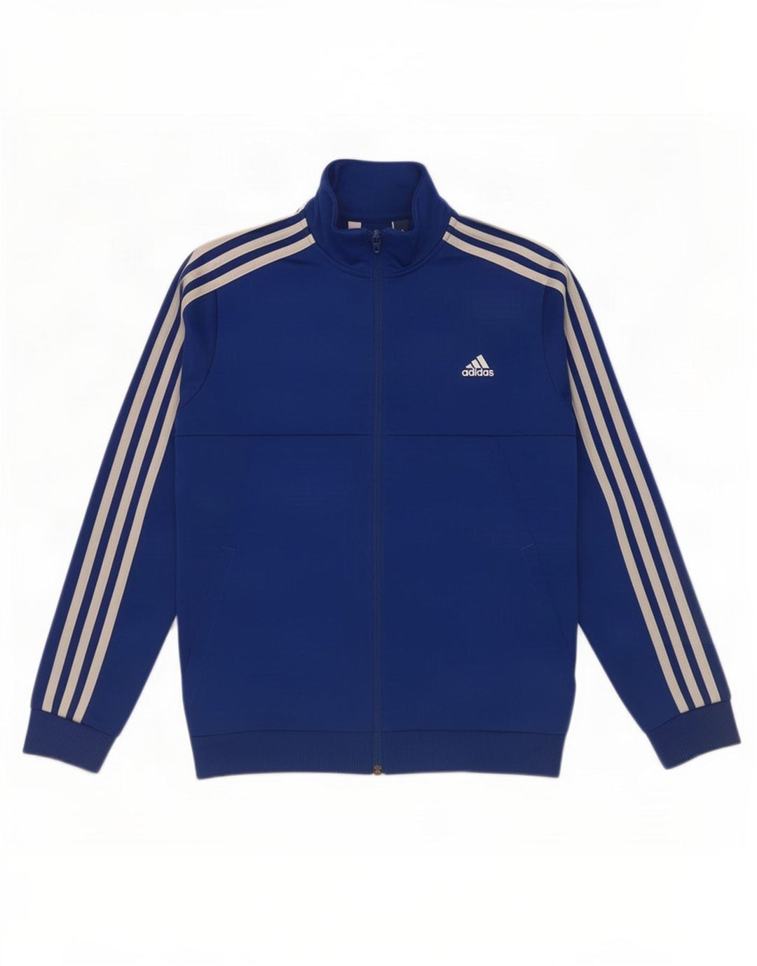 Adidas Boys Tracksuit Top Jacket 11-12 Years Blue Polyester
