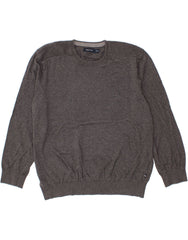 NAUTICA Mens Crew Neck Jumper Sweater 2XL Grey Cotton