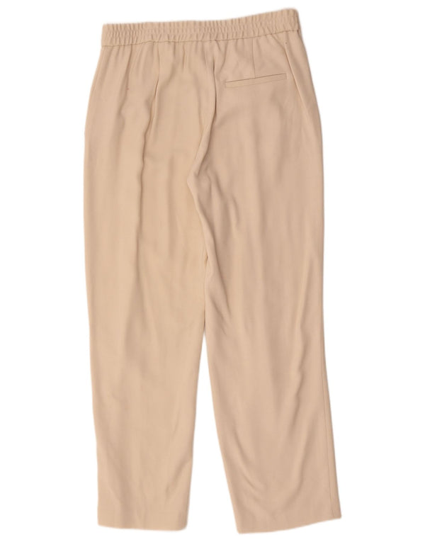 Massimo Dutti Womens High Waist Chino Trousers EU 40 Medium W30 L28 Beige