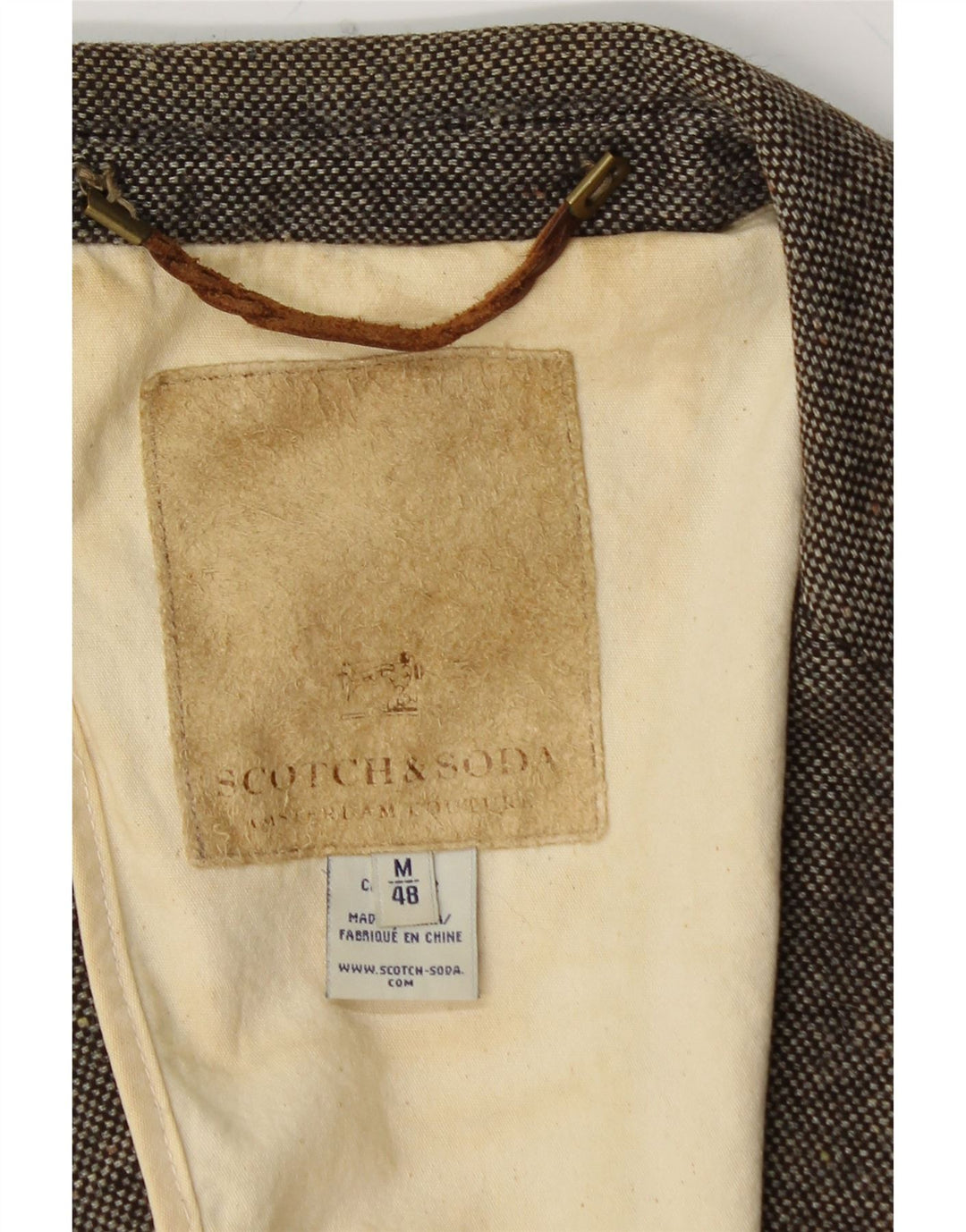 SCOTCH & SODA Mens 1 Button Blazer Jacket IT 48 Medium Brown