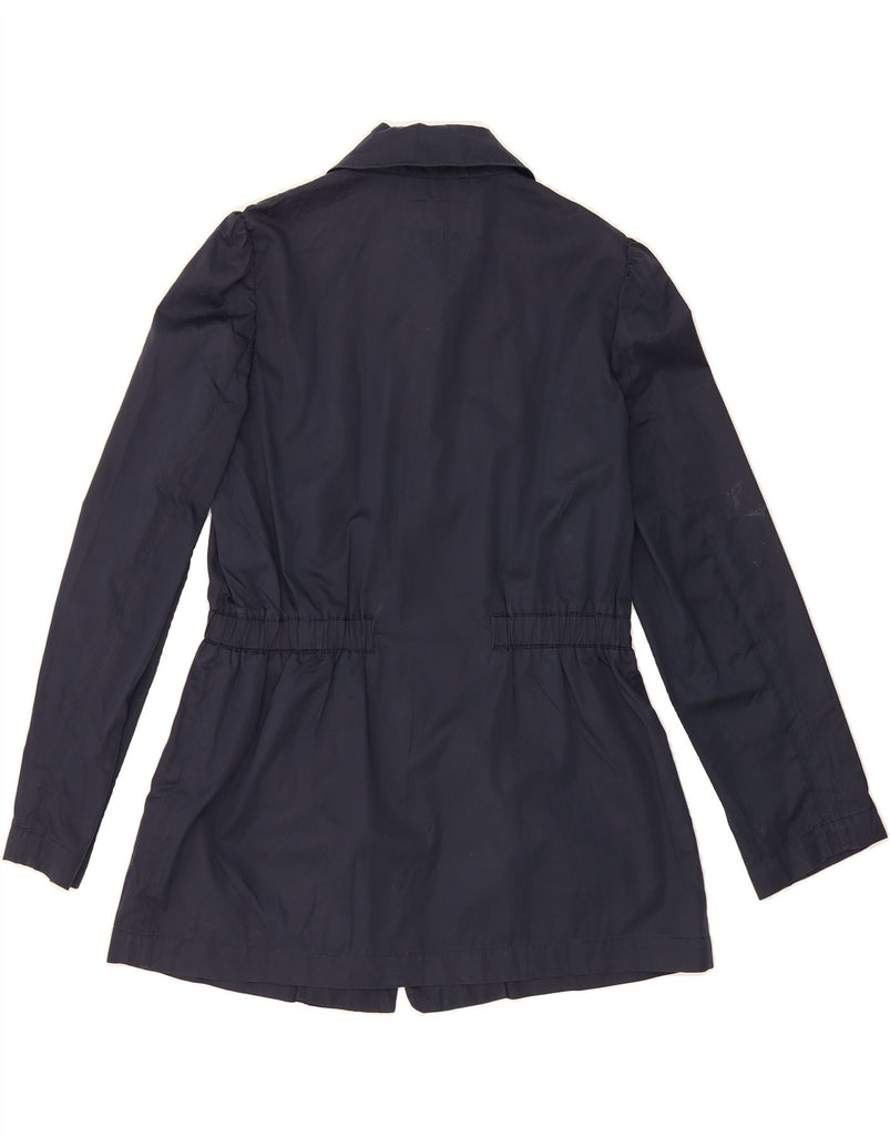 JAEGER Womens Utility Jacket UK 10 Small  Navy Blue Cotton Vintage Jaeger and Second-Hand Jaeger from Messina Hembry 