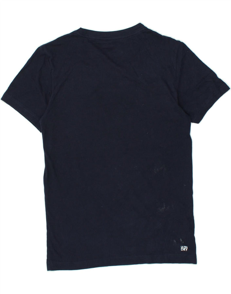 LACOSTE Mens Graphic T-Shirt Top Size 3 Small Navy Blue Cotton | Vintage Lacoste | Thrift | Second-Hand Lacoste | Used Clothing | Messina Hembry 