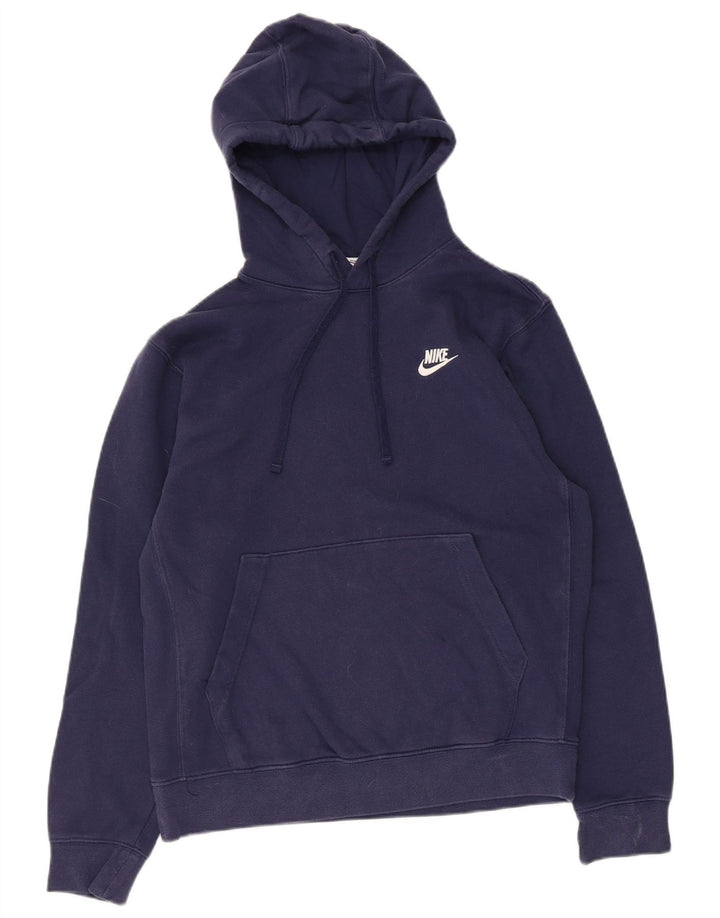 Nike Mens Hoodie Jumper Small Navy Blue Cotton