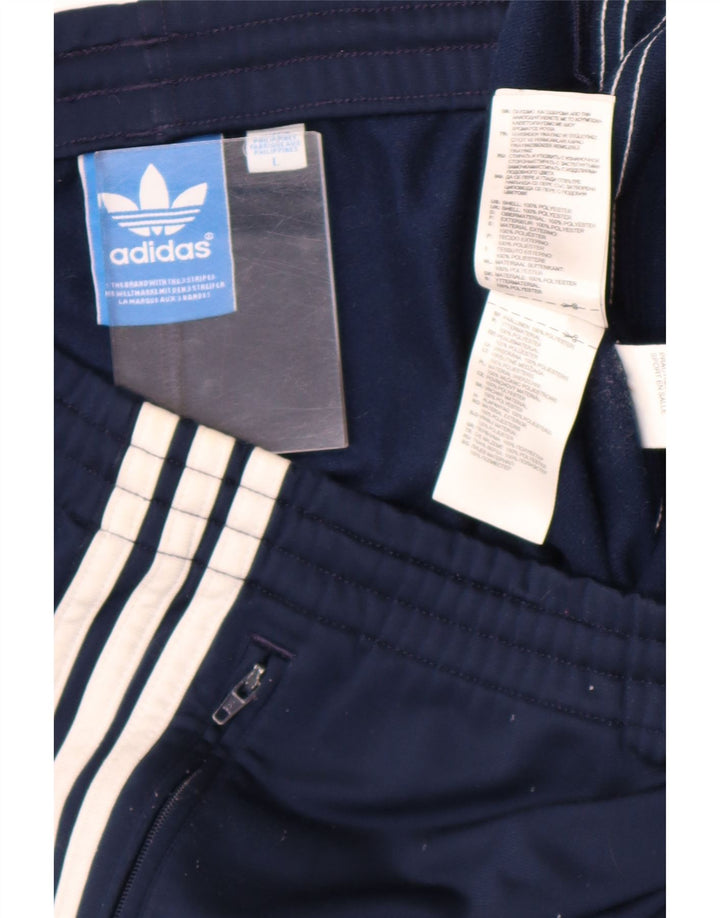 Adidas Mens Tracksuit Trousers Large  Navy Blue Polyester