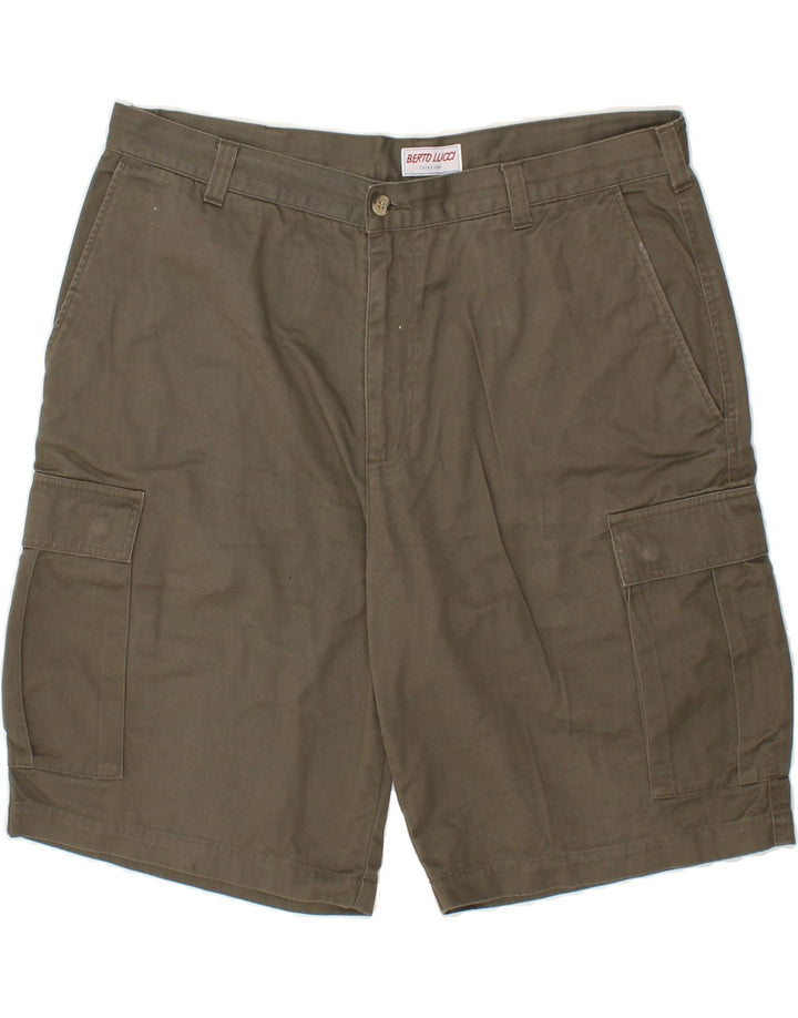 BERTO LUCCI Mens Cargo Trousers W38 XL Brown Cotton Vintage Berto Lucci and Second-Hand Berto Lucci from Messina Hembry 