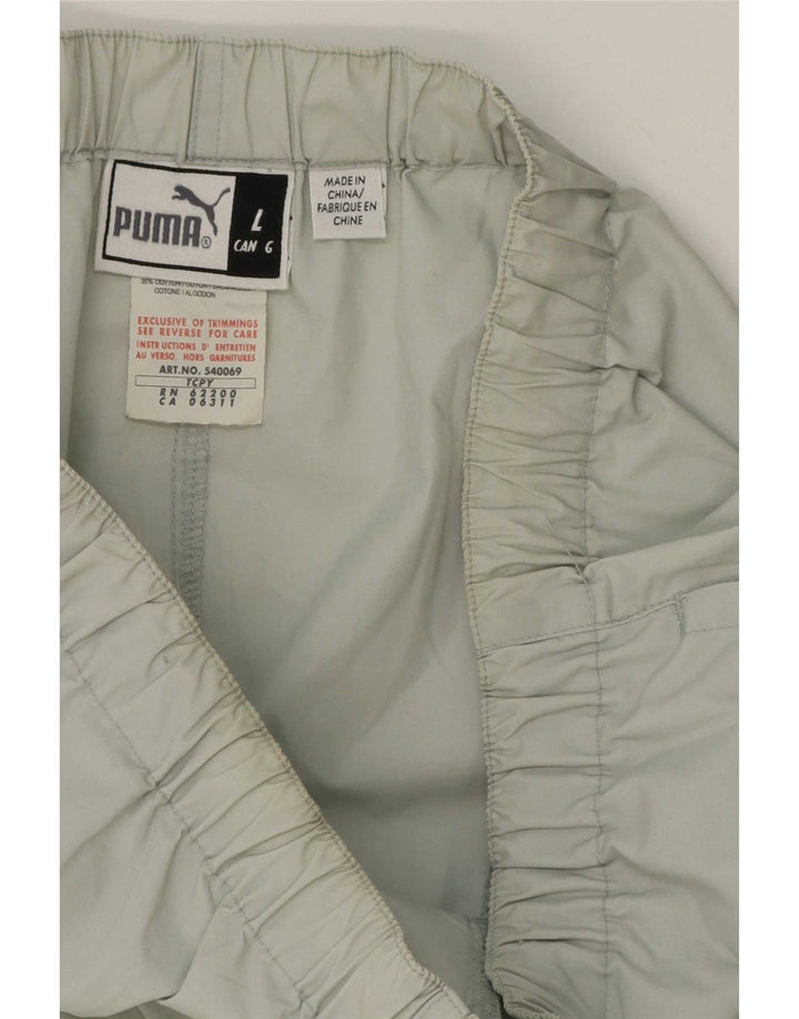 Puma Mens Capri Tracksuit Trousers Large Green Polyester