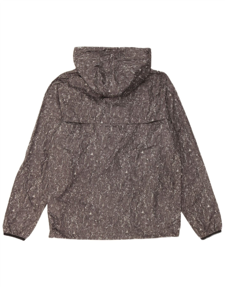 Quiksilver Mens Hooded Rain Jacket UK 34 XS Grey Flecked Polyester