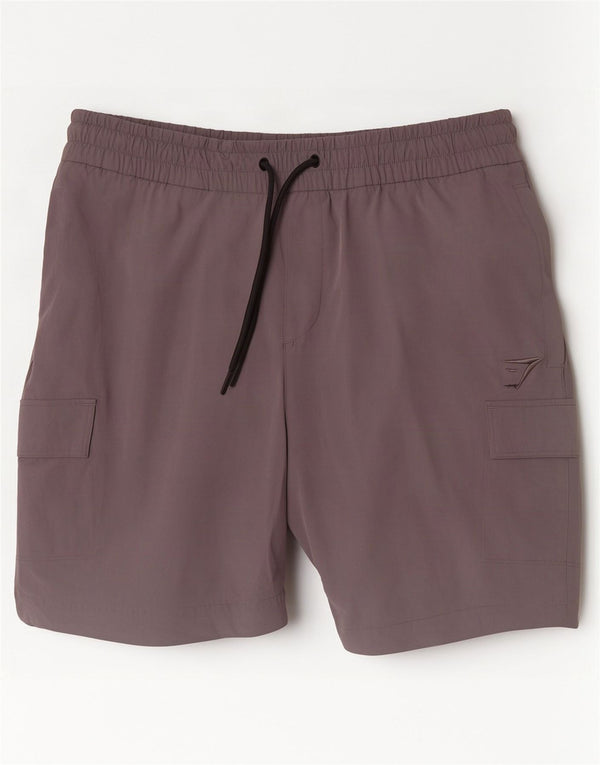 Gymshark Mens Cargo Swimming Shorts Large Grey Nylon