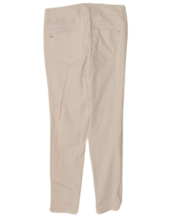 Zara Womens Skinny Casual Trousers EU 40 Medium W30 L27 White Cotton