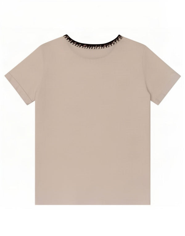 Zara Womens T-Shirt Top UK 10 Small White Colourblock