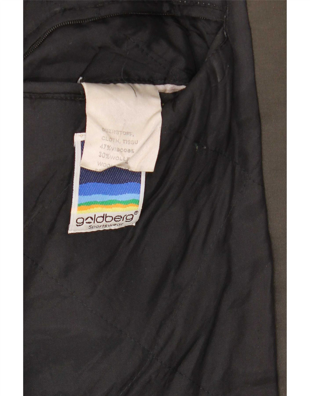 Vintage Mens Loose Fit Bomber Jacket IT 48 Medium Grey Colourblock Viscose