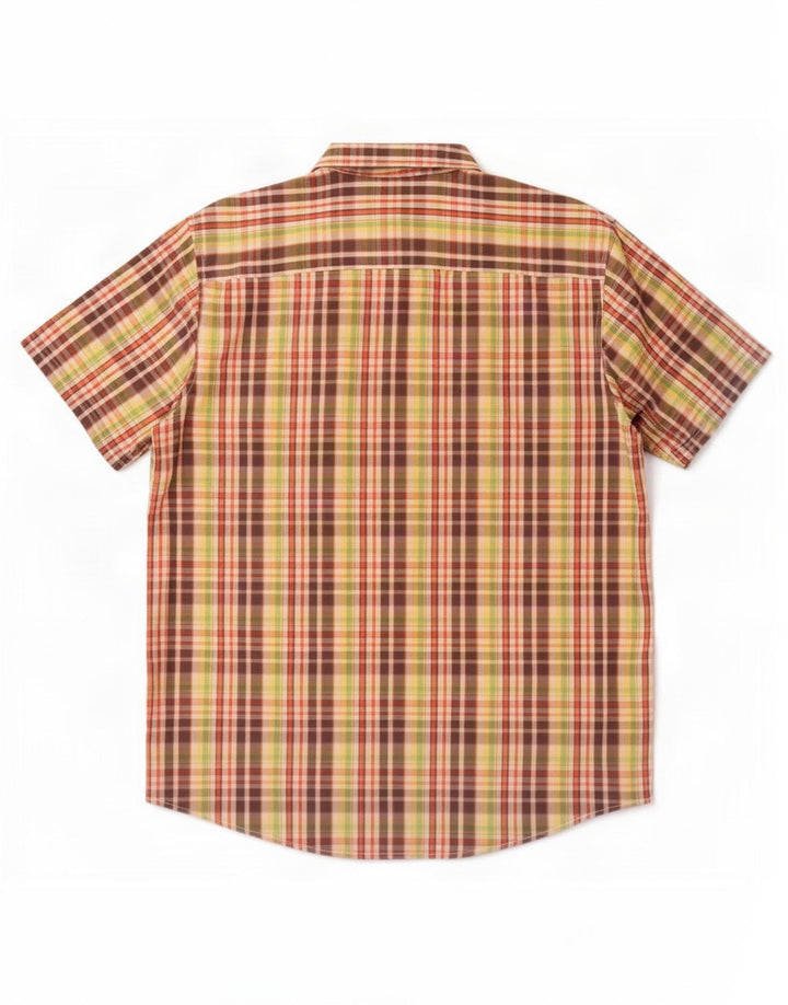 Penguin Mens Heritage Short Sleeve Slim Fit Shirt Large Multicoloured Check
