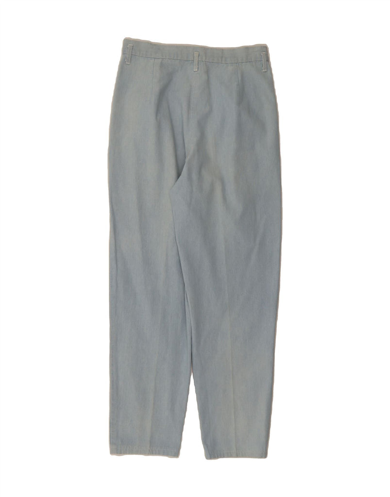VINTAGE Womens Pegged Casual Trousers EU 38 Medium W28 L28 Blue Cotton Vintage Vintage and Second-Hand Vintage from Messina Hembry 