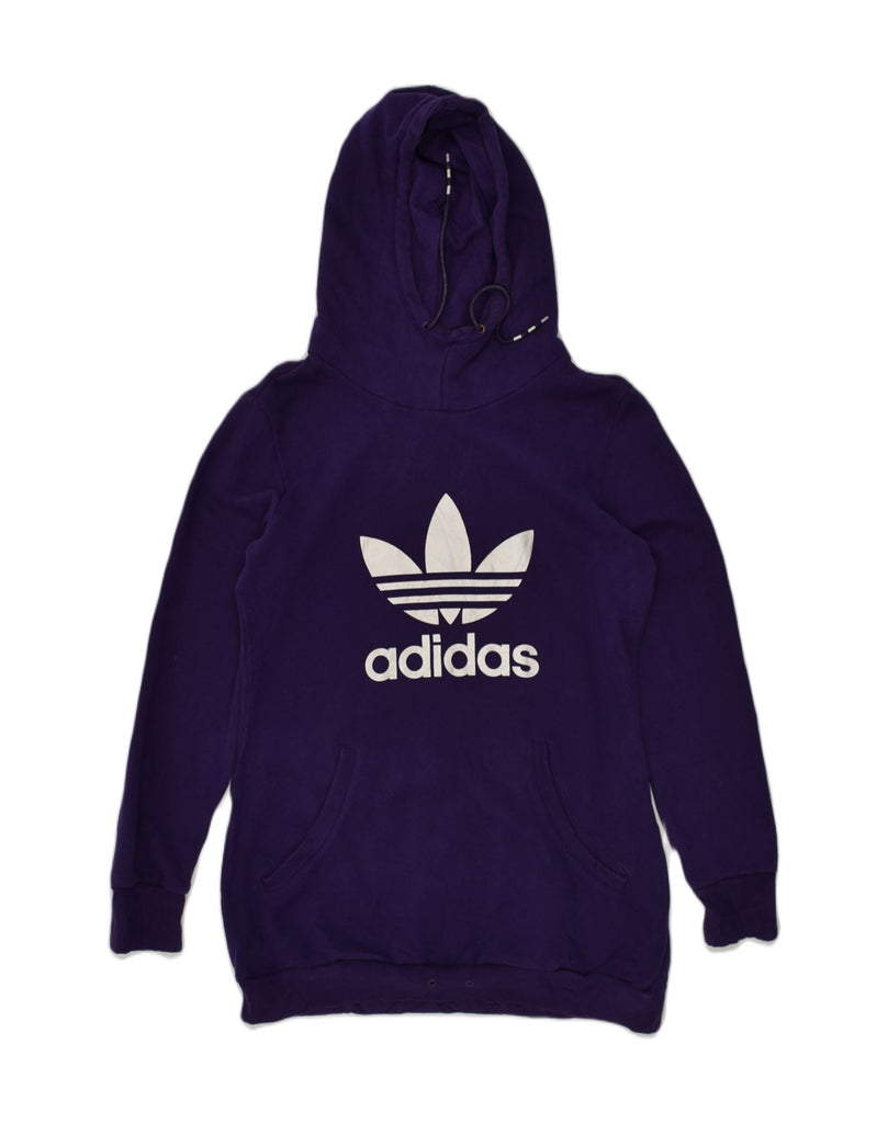 ADIDAS Womens Graphic Hoodie Jumper UK 14 Medium Purple Cotton | Vintage Adidas | Thrift | Second-Hand Adidas | Used Clothing | Messina Hembry 