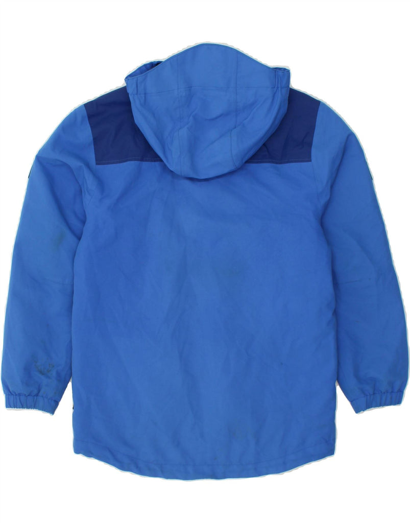 JACK WOLFSKIN Boys Hooded Rain Jacket 9-10 Years Blue Polyester | Vintage Jack Wolfskin | Thrift | Second-Hand Jack Wolfskin | Used Clothing | Messina Hembry 