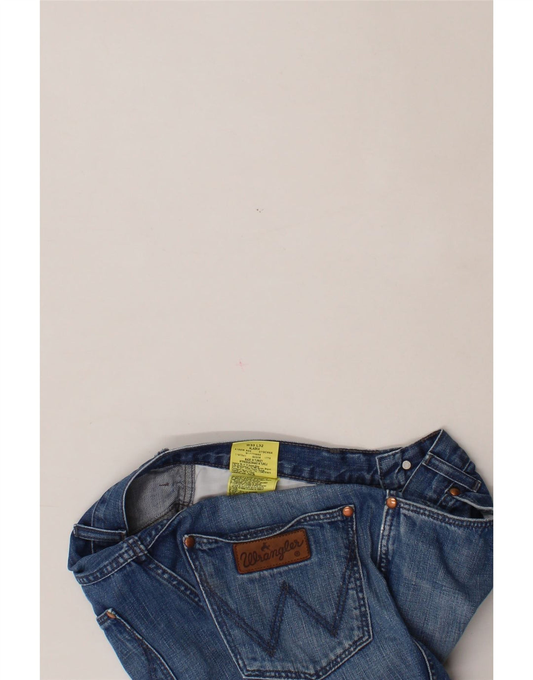 WRANGLER Womens Alaska Straight Jeans W33 L28 Blue Cotton Vintage Wrangler and Second-Hand Wrangler from Messina Hembry 