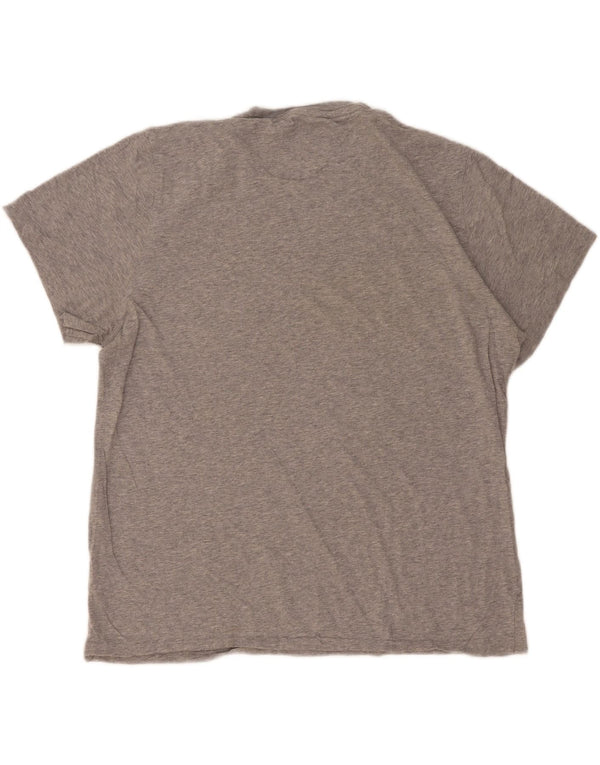 Tommy Hilfiger Mens T-Shirt Top Large Grey Flecked Cotton