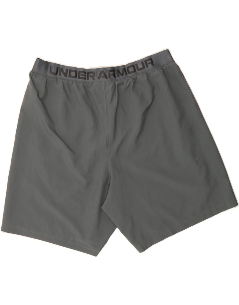 UNDER ARMOUR Mens Heat Gear Graphic Sport Shorts 2XL  Grey Polyester Vintage Under Armour and Second-Hand Under Armour from Messina Hembry 