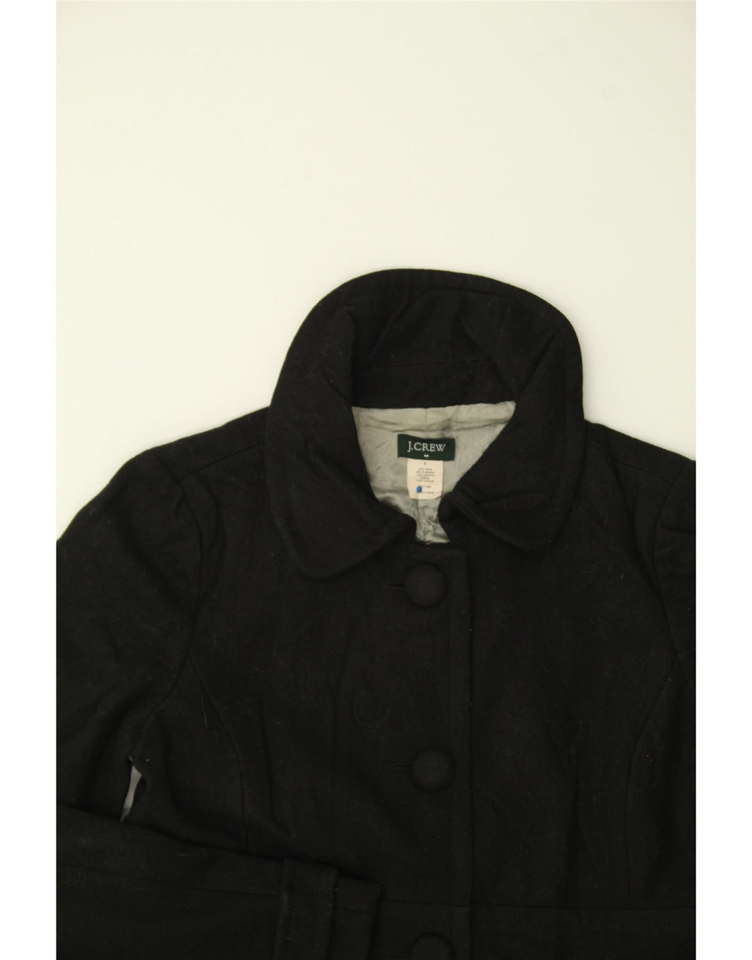 J. CREW Womens Overcoat US 6 Medium Black Wool Vintage J. Crew and Second-Hand J. Crew from Messina Hembry 