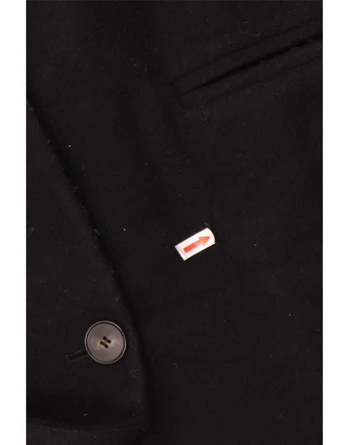 Marks & Spencer Womens Overcoat UK 20 2XL Black Polyester