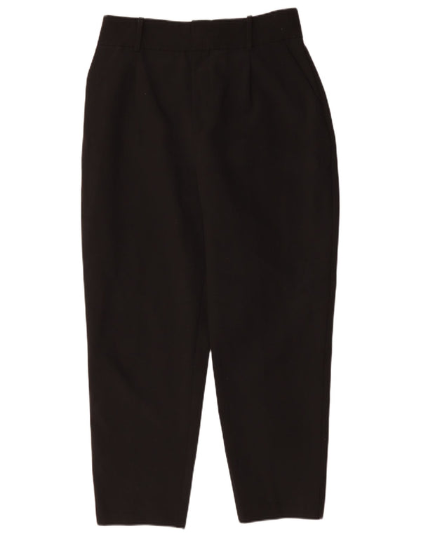 Zara Womens High Waist Pegged Chino Trousers Large W30 L27 Black