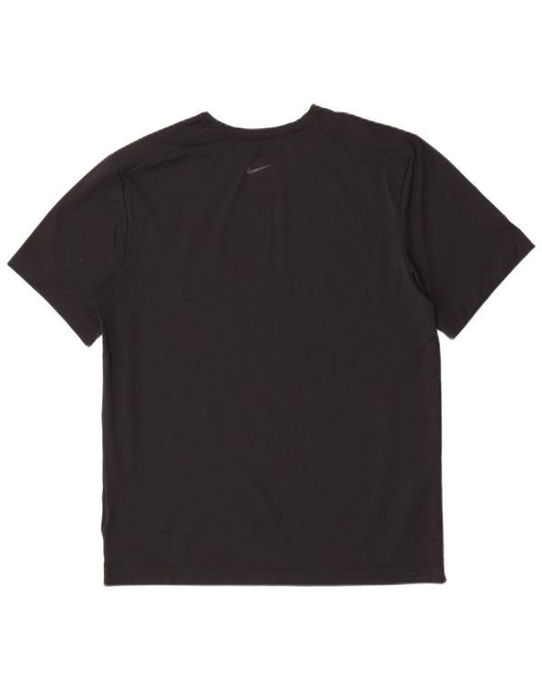 Nike Mens Dri Fit Graphic T-Shirt Top Medium Black Polyester