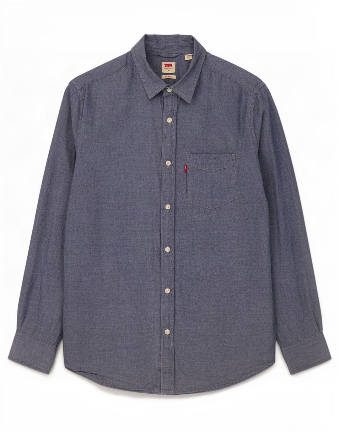 Levi's Mens Standard Fit Shirt Large Navy Blue Cotton