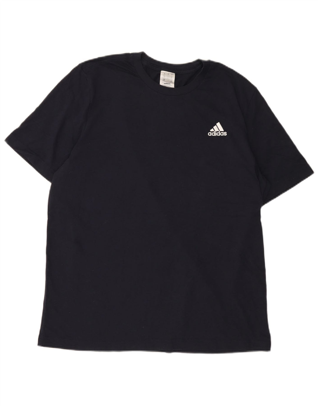 Adidas Mens T-Shirt Top Large Navy Blue Cotton