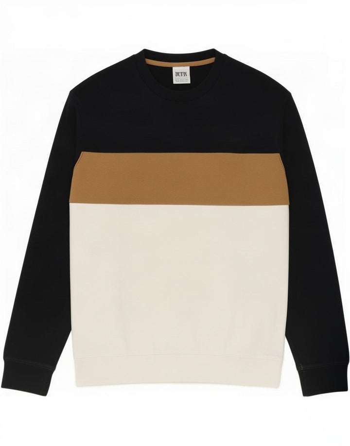 Zara Mens Sweatshirt Jumper Medium Multicoloured Colourblock