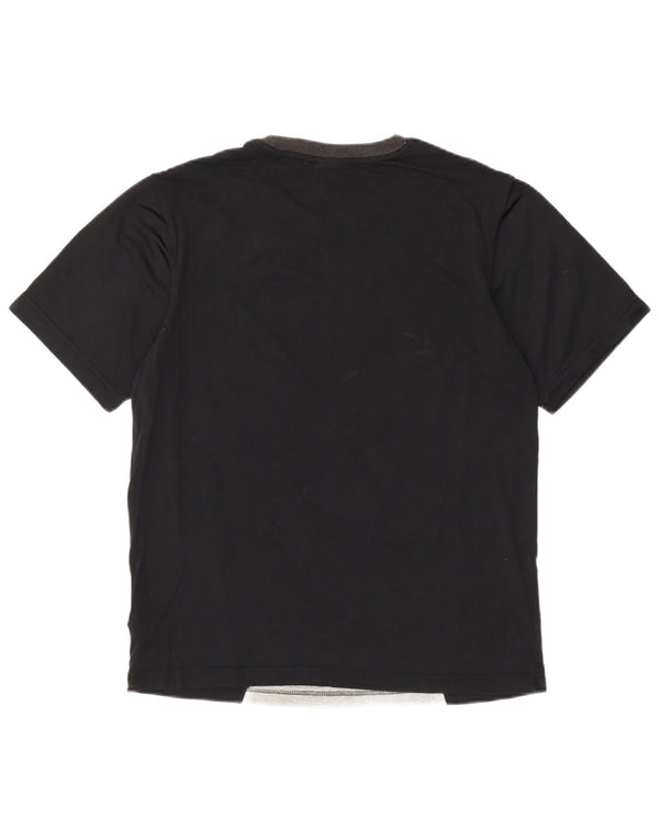 Nike Mens Graphic T-Shirt Top Medium Black Colourblock Cotton