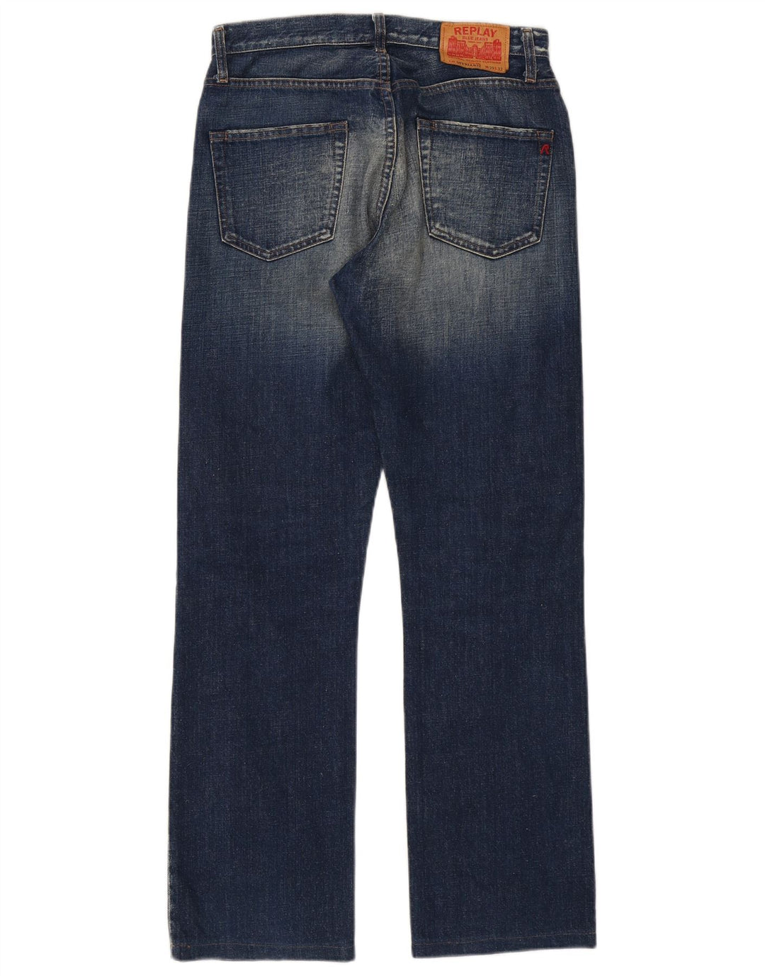 Replay Womens Straight Jeans W29 L32 Navy Blue Cotton
