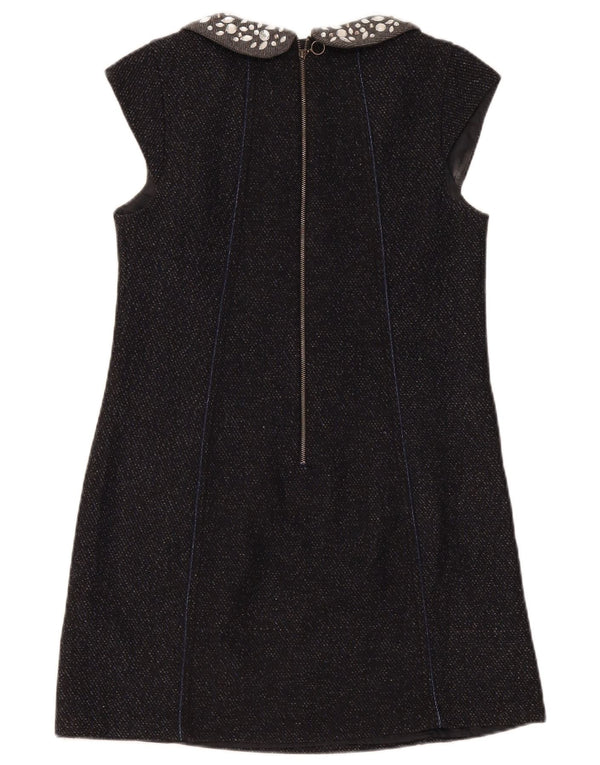 Superdry Womens Shift Dress UK 12 Medium Navy Blue Flecked Wool