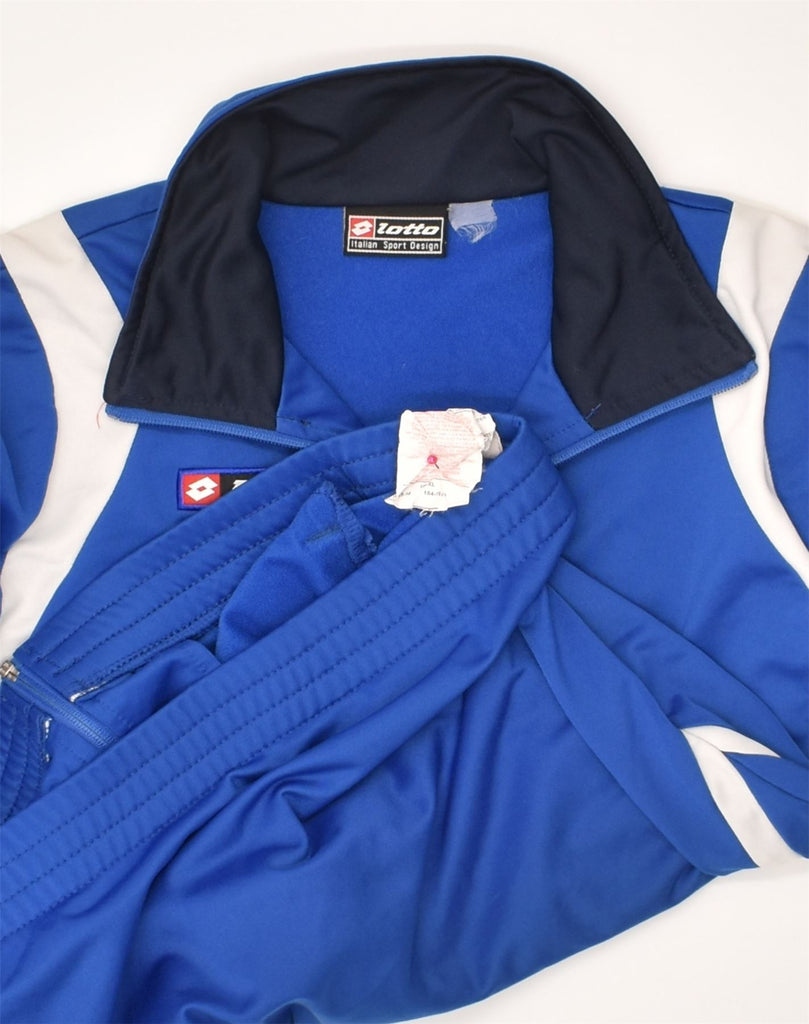 LOTTO Boys Graphic Tracksuit Top Jacket 15-16 Years XL Blue Colourblock | Vintage Lotto | Thrift | Second-Hand Lotto | Used Clothing | Messina Hembry 