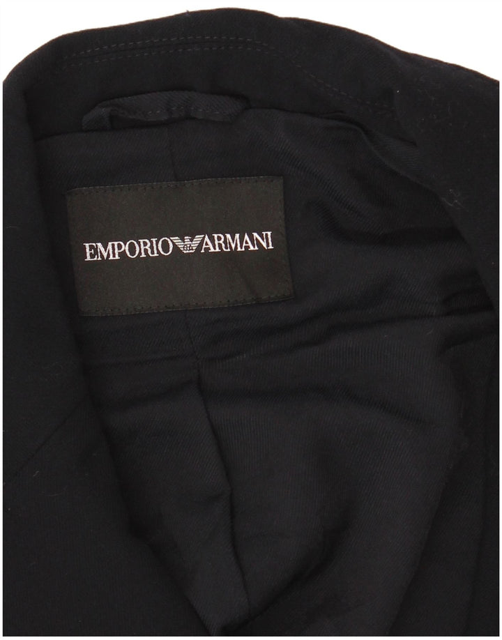 Emporio Armani Womens 2 Button Blazer Jacket UK 8 Small Navy Blue