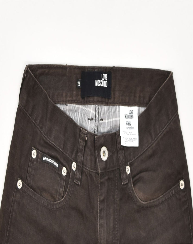 MOSCHINO Womens Slim Jeans W28 L34  Brown Cotton | Vintage | Thrift | Second-Hand | Used Clothing | Messina Hembry 