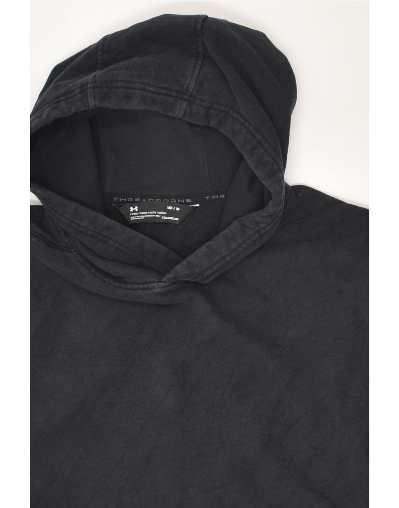 UNDER ARMOUR Mens Graphic Hoodie Jumper Medium Black Cotton | Vintage Under Armour | Thrift | Second-Hand Under Armour | Used Clothing | Messina Hembry 