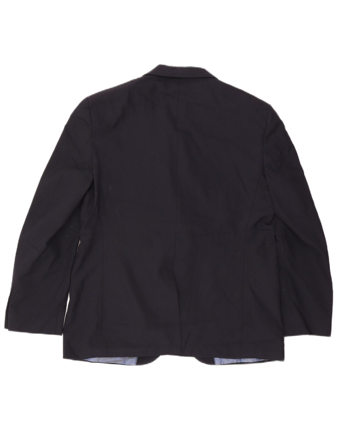 Marks & Spencer Mens 2 Button Blazer Jacket UK 42 Large Navy Blue Wool