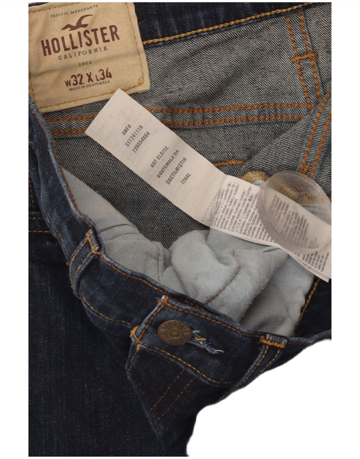 HOLLISTER Womens Skinny Jeans W32 L34 Navy Blue Cotton
