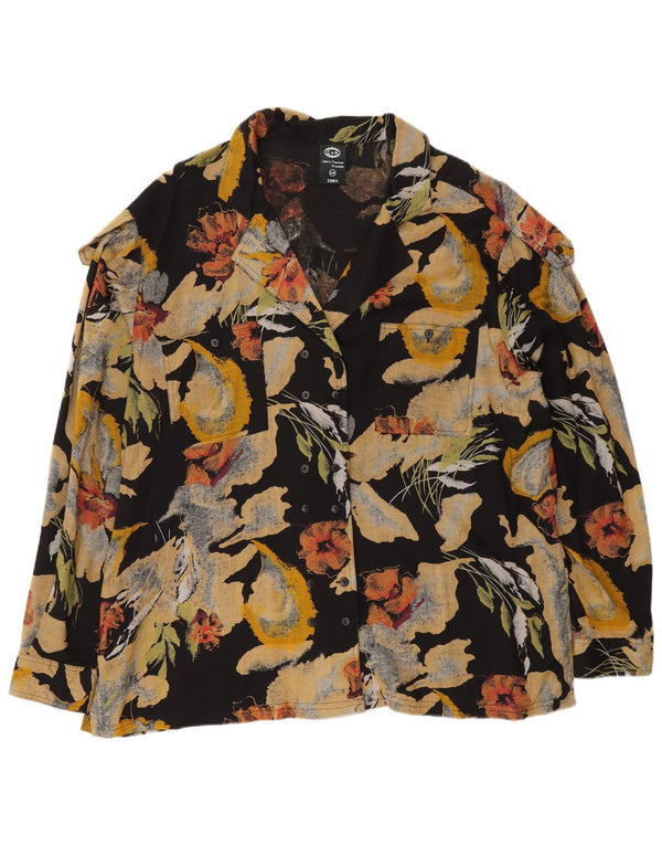 C&A Womens Shirt Blouse EU 48 2XL Multicoloured Floral Viscose