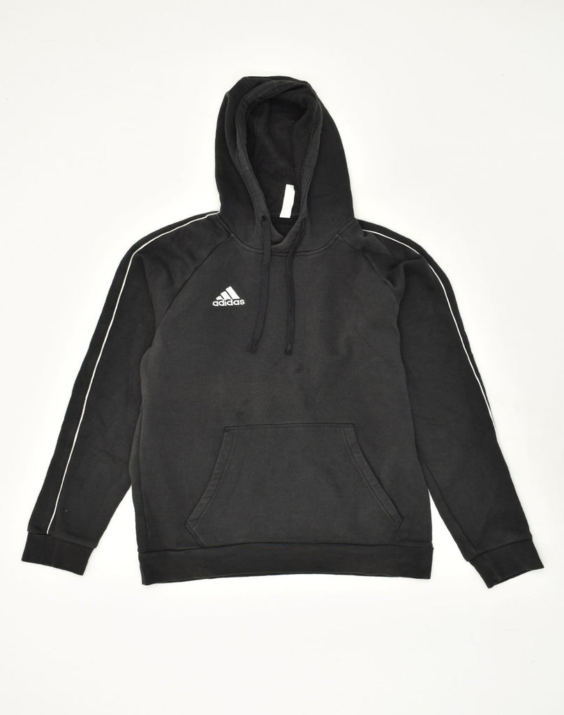 ADIDAS Mens Hoodie Jumper Medium Black Cotton | Vintage Adidas | Thrift | Second-Hand Adidas | Used Clothing | Messina Hembry 